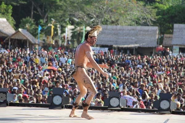 A performer at the Festival of Pacific Arts, 2012.