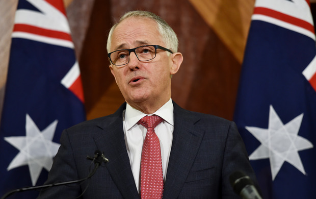Australian Prime Minister Malcolm Turnbull speaks at a media conference in Melbourne today. 