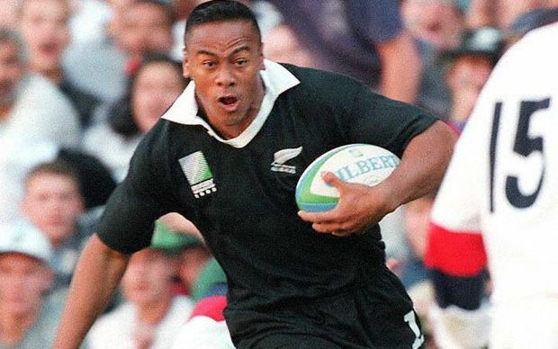 Jonah Lomu in action at the 1995 Rugby World Cup