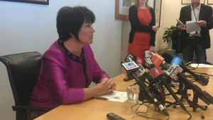 Education Minister Hekia Parata announces the backdown 