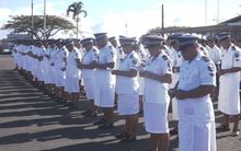Samoan police on parade.