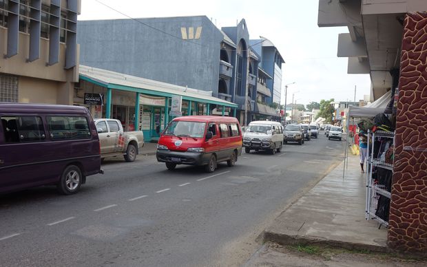 The bustling main street of Vanuatu's capital, Port Vila. 