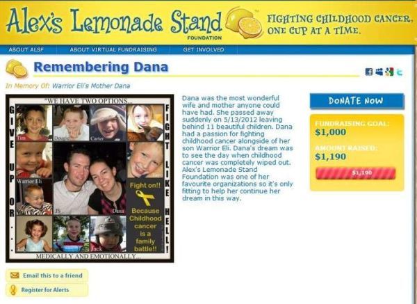 Dana Dirrs' 'memorial' pages