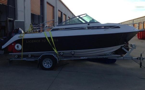 A Haines Hunter boat, named “Licence to Thrill” has been seized from a storage unit in South Auckland after a major police meth operation.
