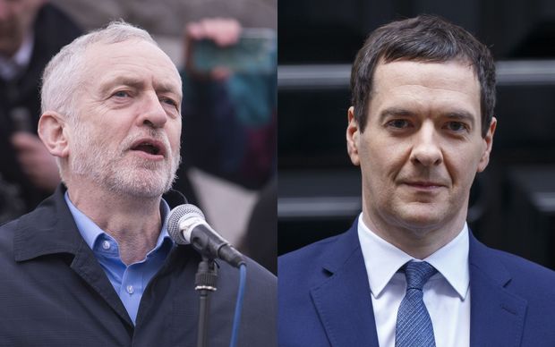 UK Labour leader Jeremy Corbyn and Chancellor George Osborne