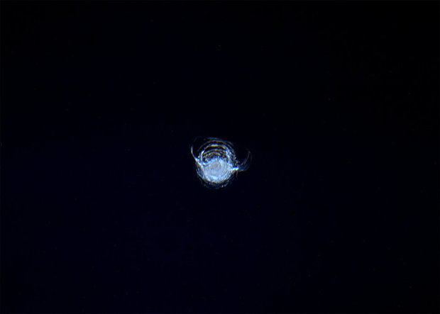 Small chip in window of the International Space Station