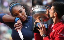 Serena Williams and Novac Djokovic at the French Open.