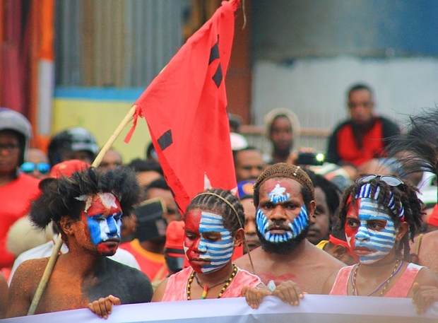In Jayapura region on June 15, 2016, West Papuans demonstrated their support for an independence referendum.