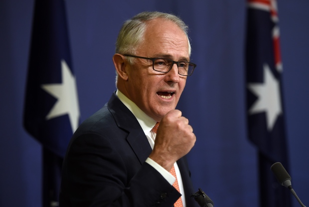 Australia's Prime Minister Malcolm Turnbull declares victory for the ruling conservatives at a press conference in Sydney on July 10, 2016. 