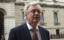 British Secretary of State for Exiting the European Union (Brexit Minister) David Davis arrives at the Treasury in central London on July 14, 2016 on the first full day in his new role following his appointment by new prime minister Theresa May. 