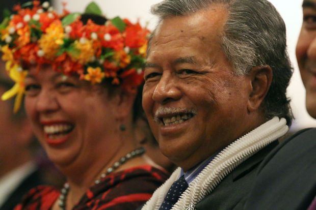The Cook Islands Prime Minister Henry Puna 