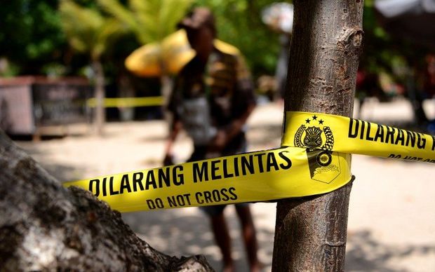 The policeman was killed on Bali's Kuta Beach.