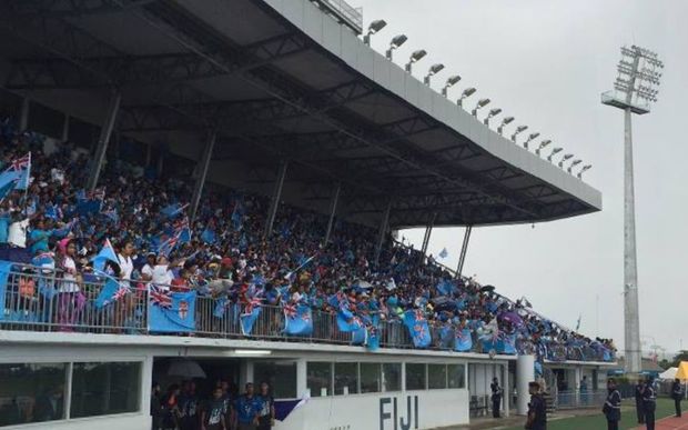 The stands were packed at ANZ Stadium in Suva for the Fiji sevens team's welcome home celebration.