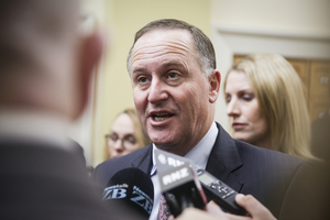 22082016 Photo: Rebekah Parsons-King. Caucas run. John Key.