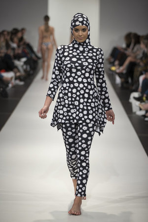 The burkini on the catwalk at NZFW.