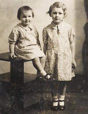 The two children of an unknown soldier named Martin, who helped an Italian woman in labour during World War Two.