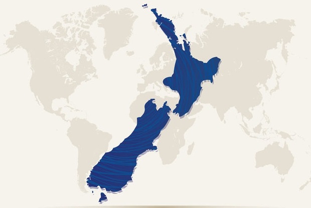 NZ on world map