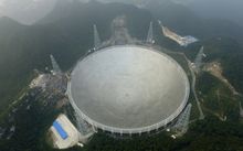 The Five Hundred Metre Aperture Spherical Telescope in China.