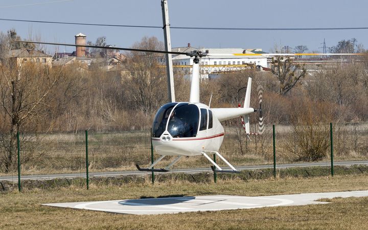 A Robinson R44 helicopter.