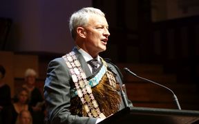 Auckland's mayor Phil Goff delivers his maiden speech.