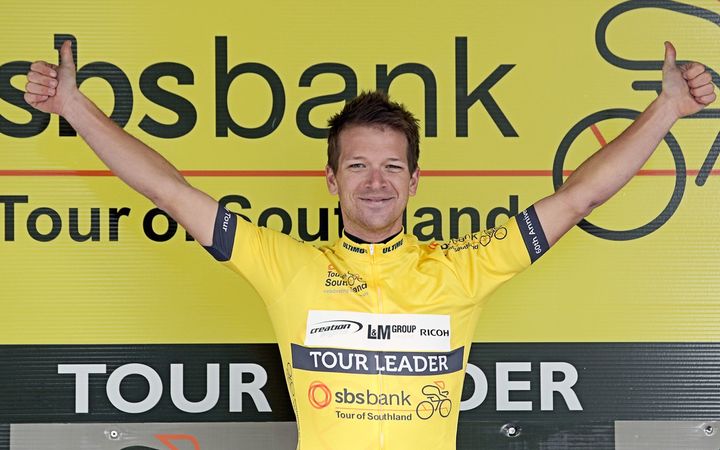 Aaron Gate has grabbed the tour leader's yellow jersey.