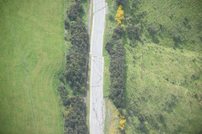 Inland Road, about 39km southwest of Kaikoura, suffered extensive damage from the earthquake.