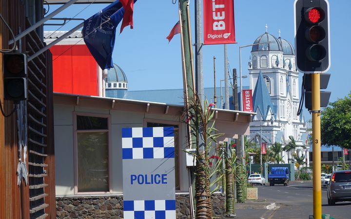A view of Apia taken from outside police headquarters