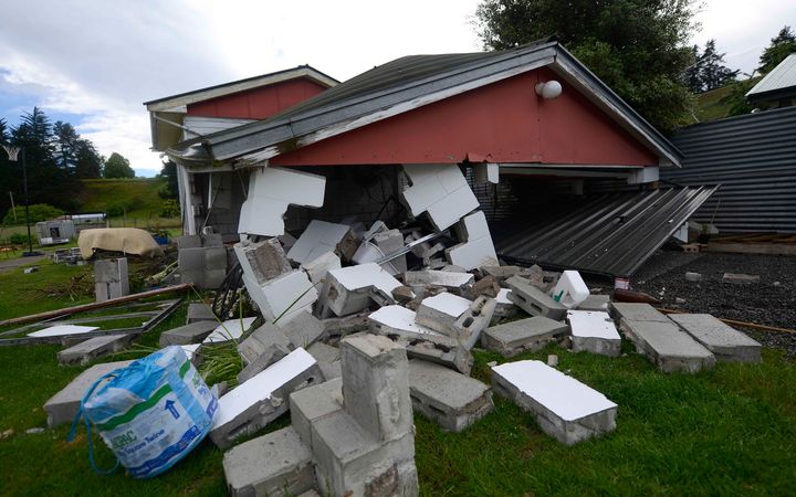 A damaged home in Waiau.