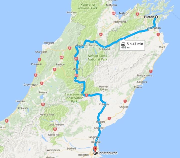 With SH1 out of action, SH63 has become the new main route between Picton and Christchurch.