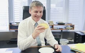 Bill English and his post-Budget pie.