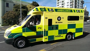 Unmissable: one of the new-look ambulances. 