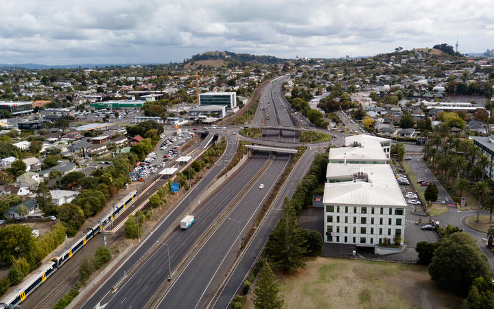 A central hub in Ellerslie overlooking the Southern motorway back into the city.