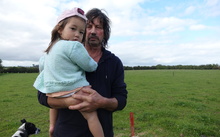 Nigel Douds with his son Kohya, 2.