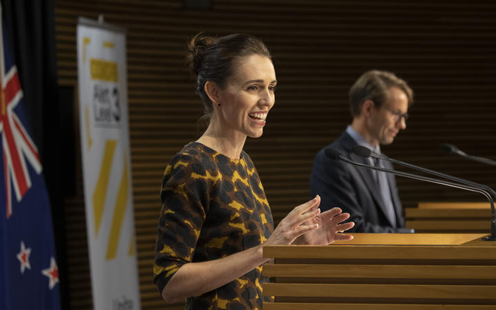 Prime Minister Jacinda Ardern during the media conference with Director General of Health Dr Ashley Bloomfield on 7 May, 2020. 