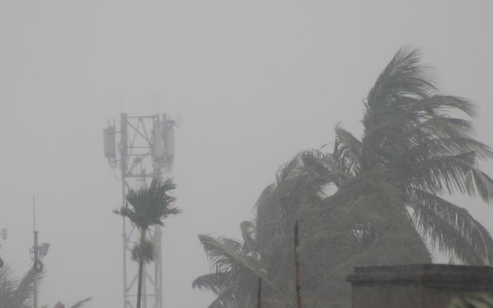 A general view of Kolkata, India, during the Cyclone Amphan on May 20, 2020.(Photo by Debajyoti Chakraborty/NurPhoto)