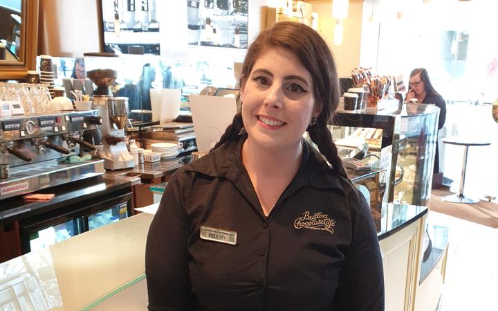 Felicity Hopkins works at Butler's Chocolate Cafe.