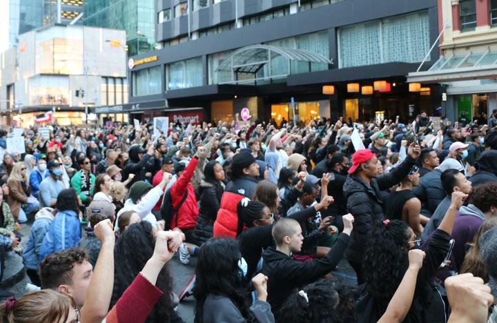 Auckland Black Lives Matter protesters 