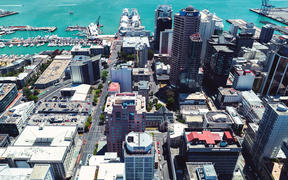 AUCKLAND, NEW ZEALAND - DECEMBER, 2017: Auckland downtown aerial view.