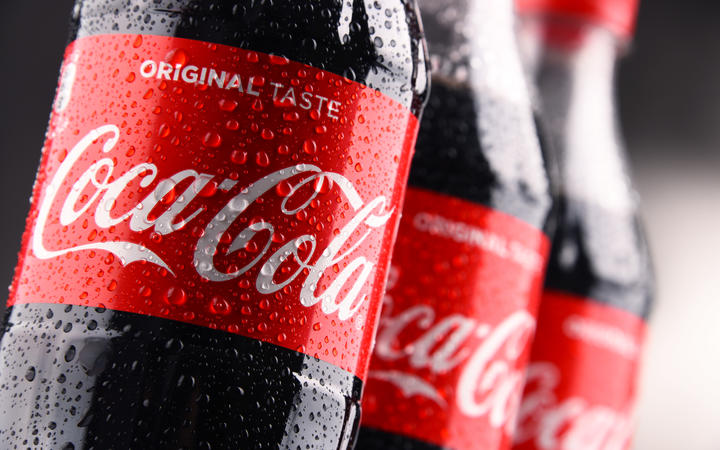 POZNAN, POLAND - MAR 1, 2018: Plastic bottles of Coca-Cola, a carbonated soft drink manufactured by The Coca-Cola Company headquartered in Atlanta, Georgia, USA