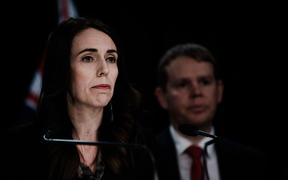 Prime Minister Jacinda Ardern attended a separate conference with Chris Hipkins after David Clark announced he was stepping down as minister of health.