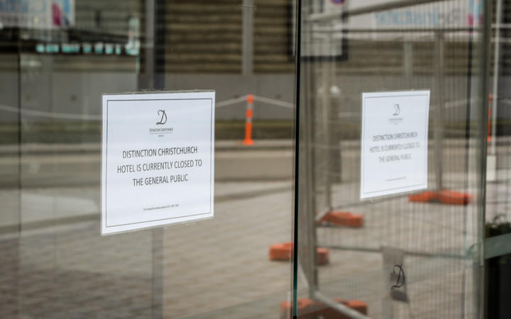 The Distinction Christchurch Hotel is being used as a one of the isolation facilities.