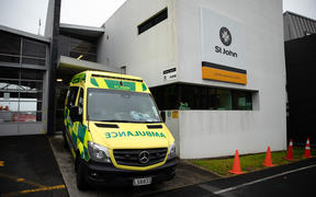St John Ambulance parked at a depot in central Auckland.