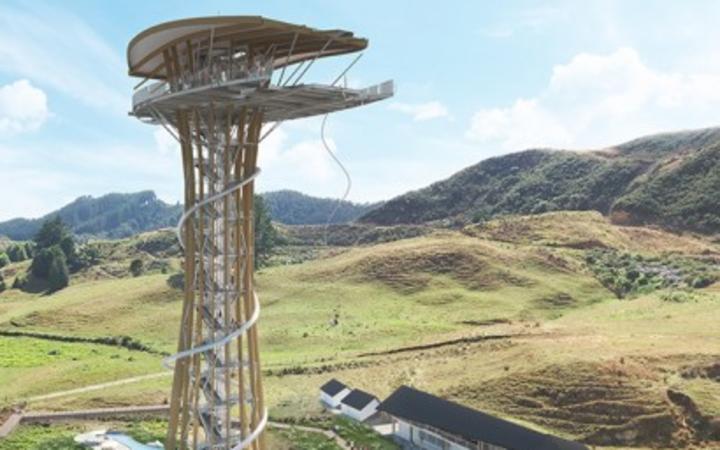 Illustration of proposed adventure tower for Waikato 