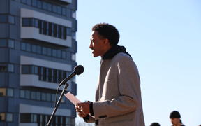 Wellington community advocate Guled Mire helped to organise a peaceful Black Lives Matter march in the capital that attracted thousands of protesters on 14 June, 2020.