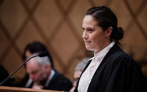 Natalie Coates, counsel for the appellant at a Supreme Court hearing on whether an appeal for the convicted child sex offender, Peter Ellis, should continue after his death based on tikanga Māori. 