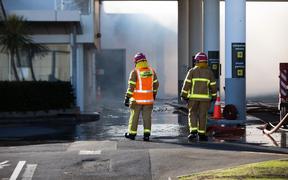 Firefighters battle a blaze that broke out at Maui campervan rental facility in Māngere, South Auckland on the morning of 3 September.