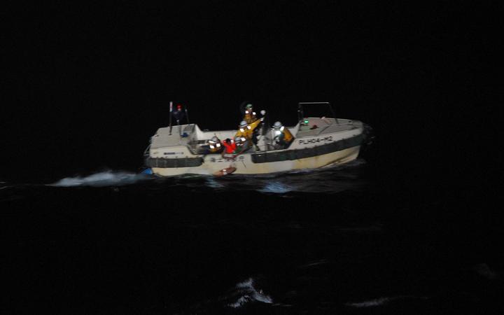 A Japan Coast Guard vessel searches for the Gulf Livestock 1, 4 September 2020.