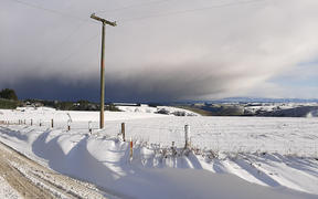 Snow in Clutha District on Monday 28 September