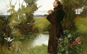 St Francis of Assisi - Albert Chevallier Tayler (oil on canvas, 1898)