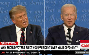 Republican nominee Donald Trump and Democratic nominee Joe Biden face off in the first general election presidential debate of 2020 on 30 September, 2020.